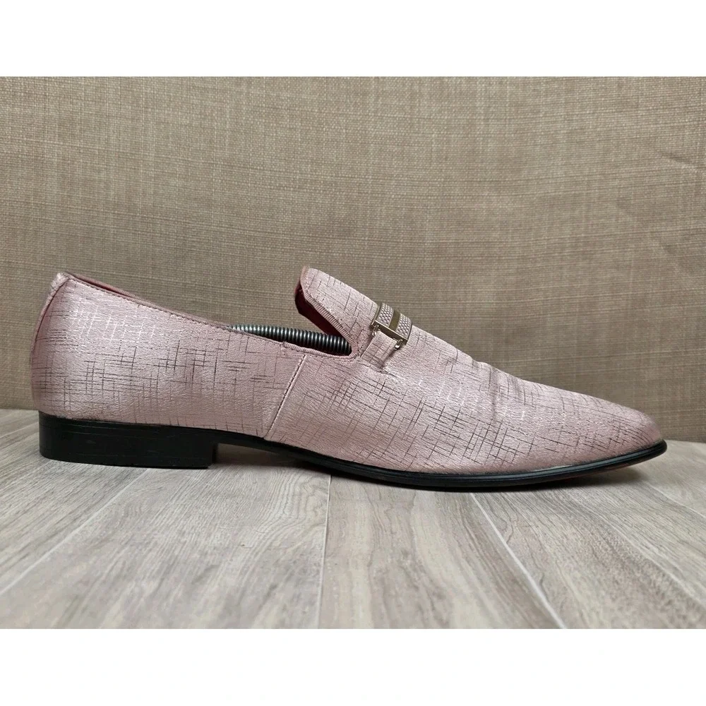 AM After Midnight Salmon Pink Slip‎ On Dress Shoes Men's Size 13M Prom Dance